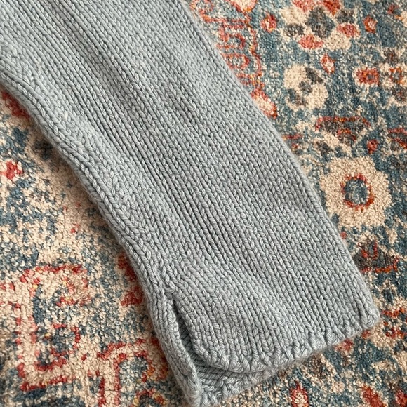 Banana Republic baby blue chunky knit wool-angora blend turtleneck - Picture 3 of 11